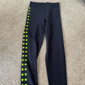 🌟 Ultracor Black Pants with Neon Yellow Stars 🌟